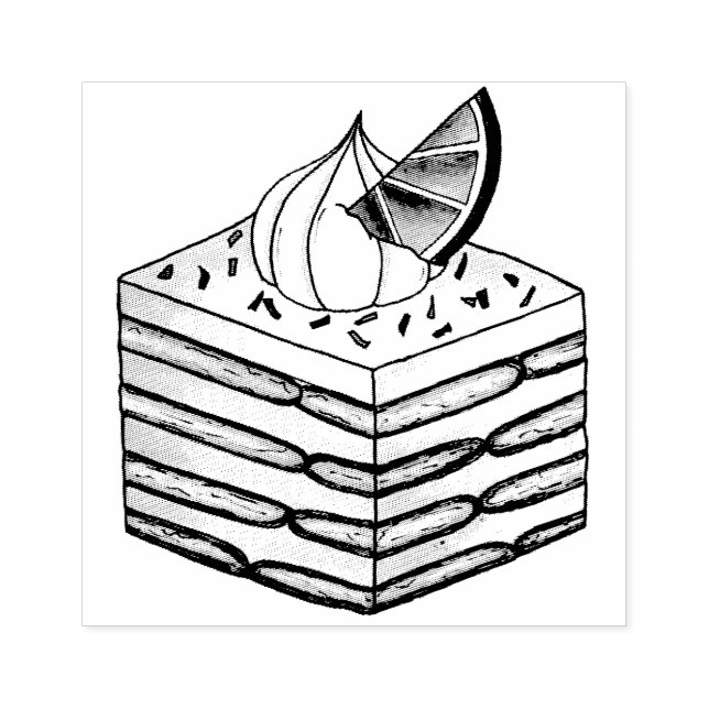 Carlota de Limón Mexikanischer Icebox-Kuchen Bake  Gummistempel (Prägung)