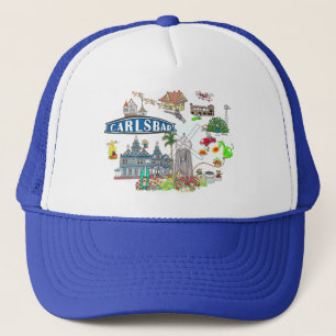 Carlsbad Beach City Spaß Truckerkappe