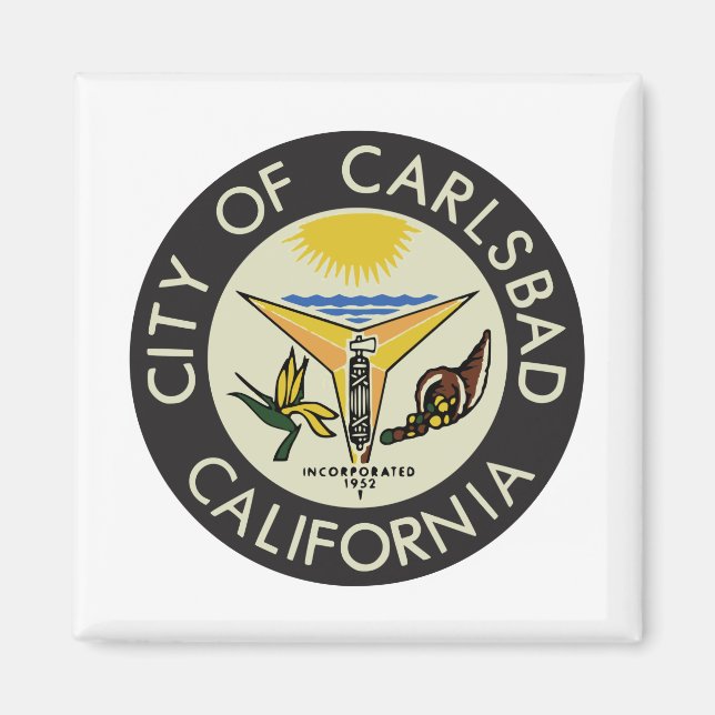 Carlsbad (California) City Seal Magnet (Vorne)