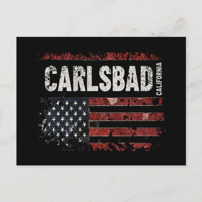 Carlsbad California Postkarte (Vorderseite)