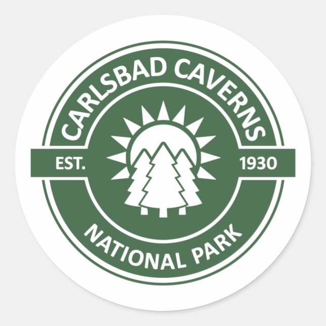 Carlsbad Caverns Nationalpark Runder Aufkleber (Vorderseite)