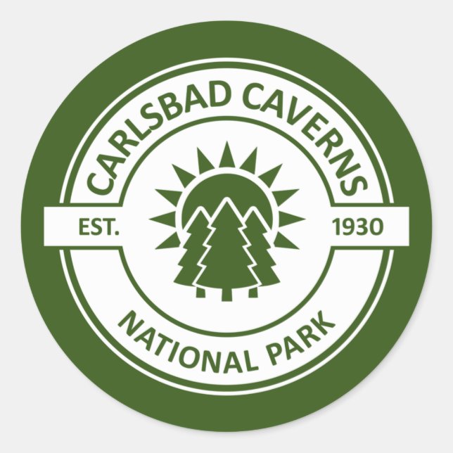 Carlsbad Caverns Nationalpark Runder Aufkleber (Vorderseite)