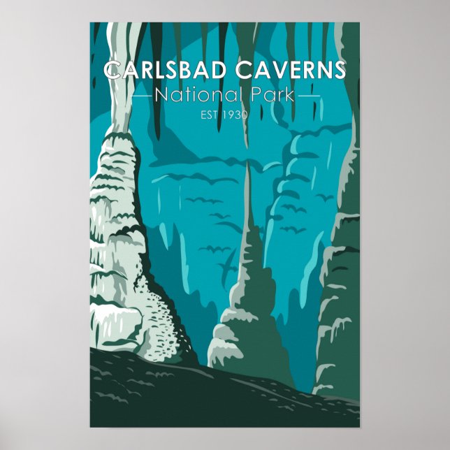 Carlsbad Caverns Nationalpark Vintag Poster (Vorne)