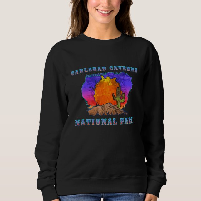 Carlsbad Caverns Nationalpark Wüste Sunset Scene Sweatshirt (Vorderseite)