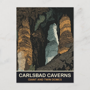 Carlsbad Höhlen, Riesen- und Zweierdomen, Reisen Postkarte