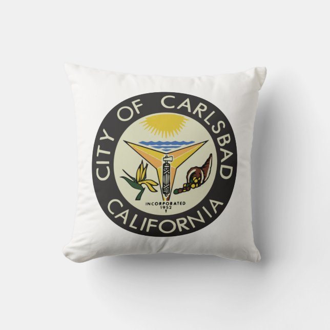 Carlsbad (Kalifornien) City Siegel Kissen (Vorderseite)