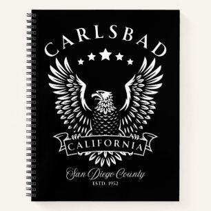 Carlsbad San Diego County Kalifornien Vintage Eagl Notizbuch