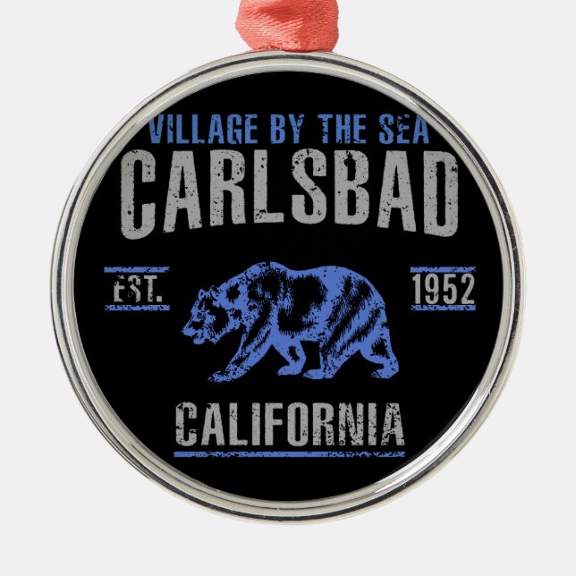 Carlsbad Silbernes Ornament (Vorne)