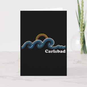Carlsd Kalifornien Ca Surfen Wellen Sonnenuntergan Karte
