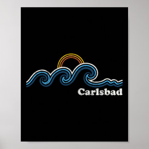Carlsd Kalifornien Ca Surfen Wellen Sonnenuntergan Poster