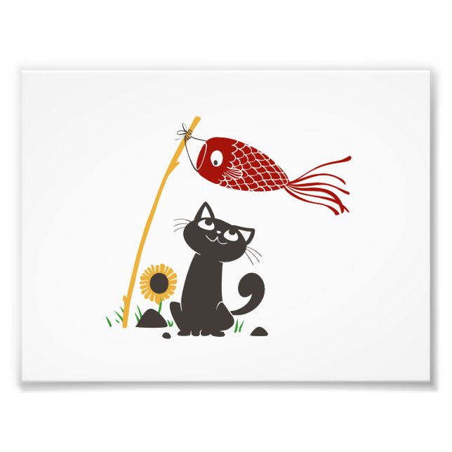 Carlstromer Happy Cat - Wählen Sie die Hintergrund Fotodruck (Vorne)