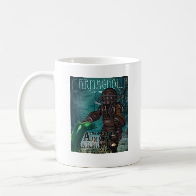 Carmagnolle Diving Armor mug (steampunk, rétro) (Gauche)