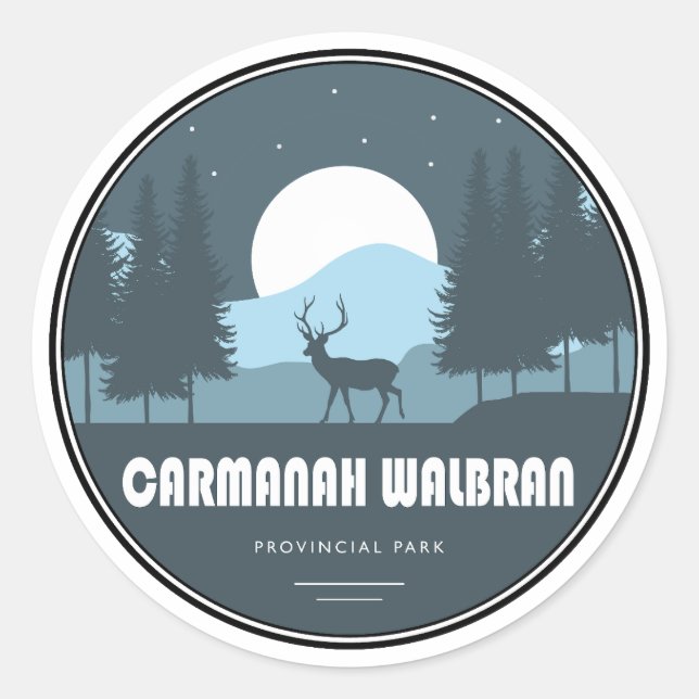 Carmanah Walbran Provincial Park Deer Runder Aufkleber (Vorderseite)