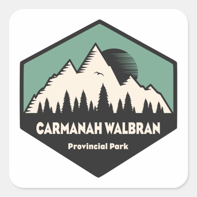Carmanah Walbran Provincial Park Quadratischer Aufkleber (Vorderseite)