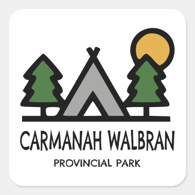 Carmanah Walbran Provincial Park Quadratischer Aufkleber (Vorderseite)