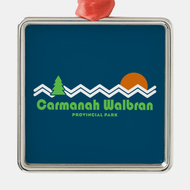 Carmanah Walbran Provincial Park Retro Ornament Aus Metall (Vorne)