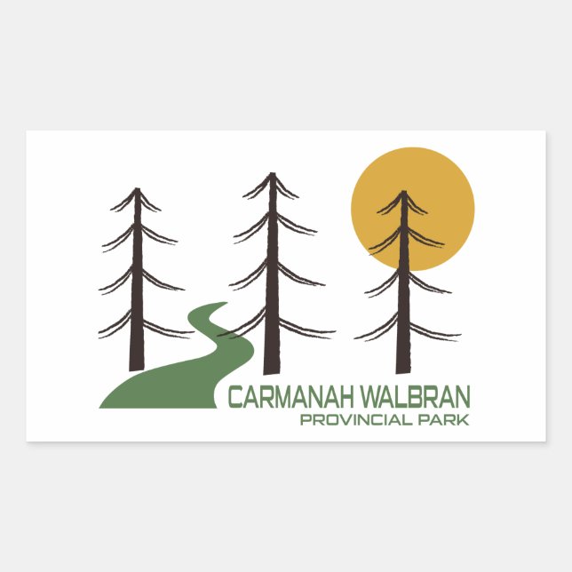 Carmanah Walbran Provincial Park Trail Rechteckiger Aufkleber (Vorderseite)
