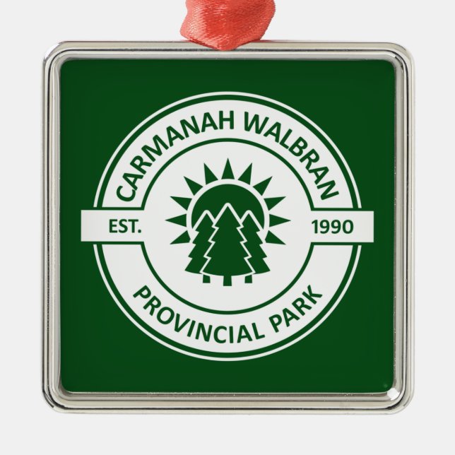 Carmanah Walbran Provincial Sun Trees Ornament Aus Metall (Vorne)