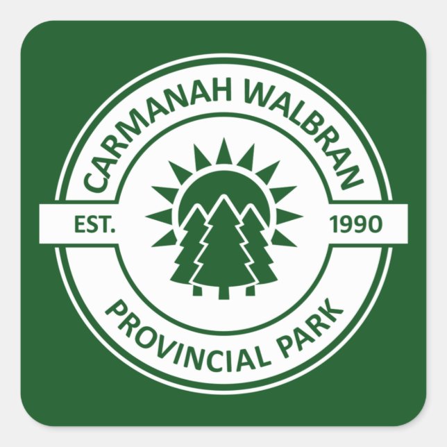Carmanah Walbran Provincial Sun Trees Quadratischer Aufkleber (Vorderseite)
