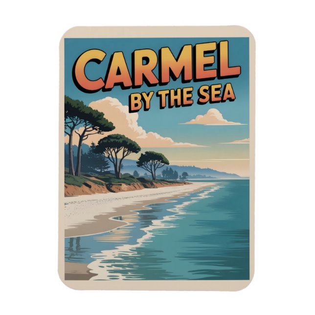 Carmel am Meeresstrand Kalifornien Pazifikküste Magnet (Vertikal)