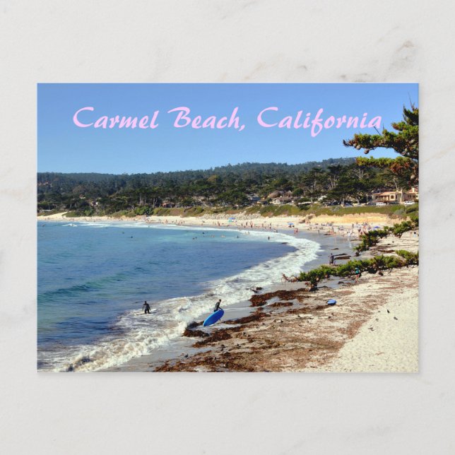 Carmel Beach California Postcard Postkarte (Vorderseite)