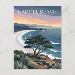 Carmel Beach Kalifornien Postkarte