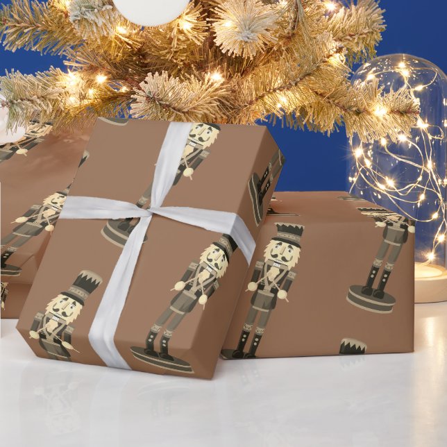 Carmel Brauner Nussknacker Soldat Geschenkpapier (Feiertage)