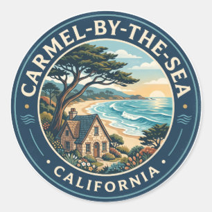 Carmel-by-the-Sea Kalifornien Runder Aufkleber
