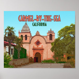 Carmel-By-The-Sea Mission Basilika Kalifornien Poster