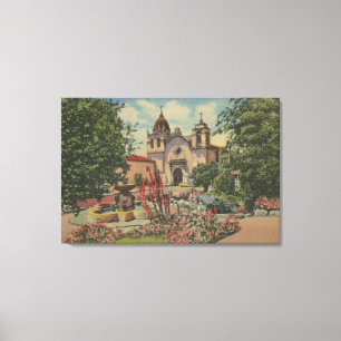 Carmel, CA - Mission San Carlos De Borromeo Leinwanddruck