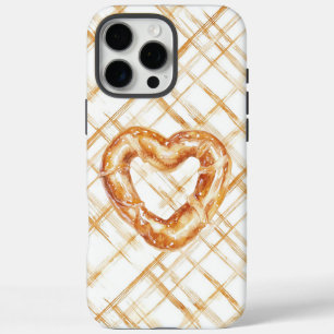 Carmel Cream Heart Pretzel iPhone 16 Pro Max Hülle