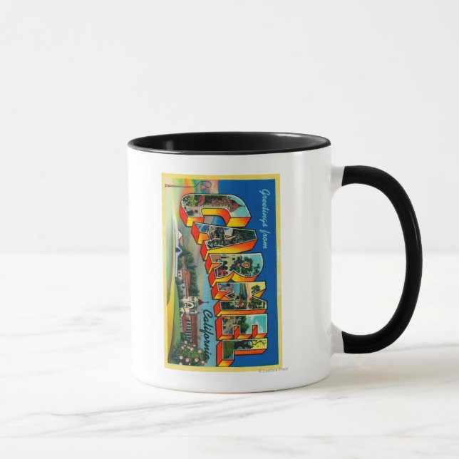 Carmel, Kalifornien - Große Briefszenen Tasse (Rechts)