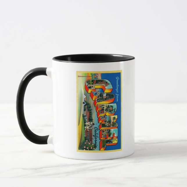 Carmel, Kalifornien - Große Briefszenen Tasse (Links)
