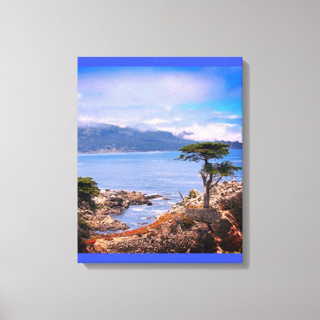 Carmel Lone Tree Stretched Canvas Print Leinwanddruck (Vorderseite)