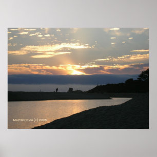 Carmel Sunset Couple Poster