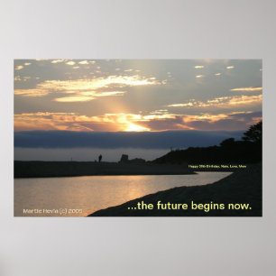 Carmel Sunset Couple Poster (Personalize)