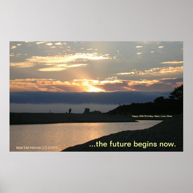 Carmel Sunset Couple Poster (Personalize) (Vorne)