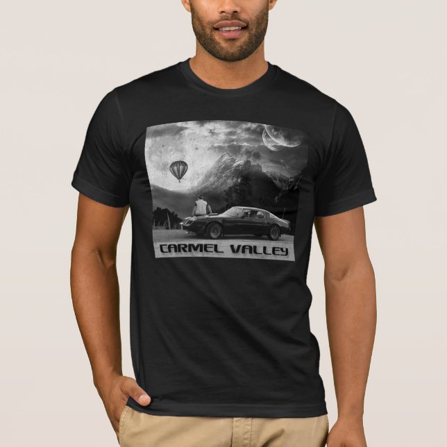 Carmel Tal Vacay mit Ballon! (B&W Druck) T-Shirt (Vorderseite)