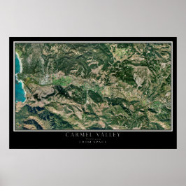 Carmel Valley California von Space Satellite Map Poster