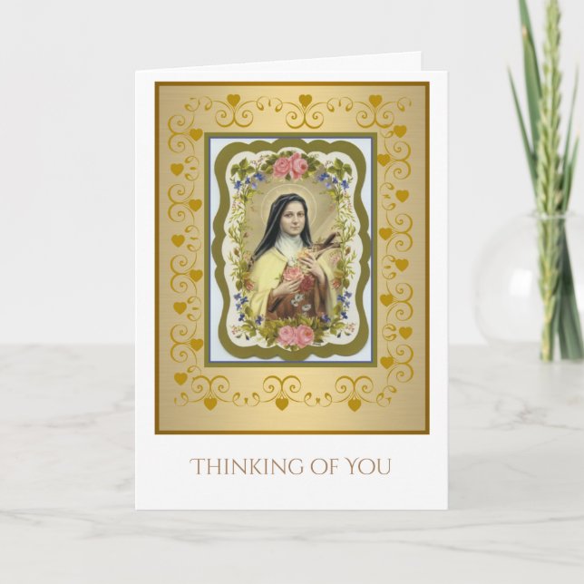 Carmelite Nonnen-St. Therese die kleine Blume Karte (Vorderseite)