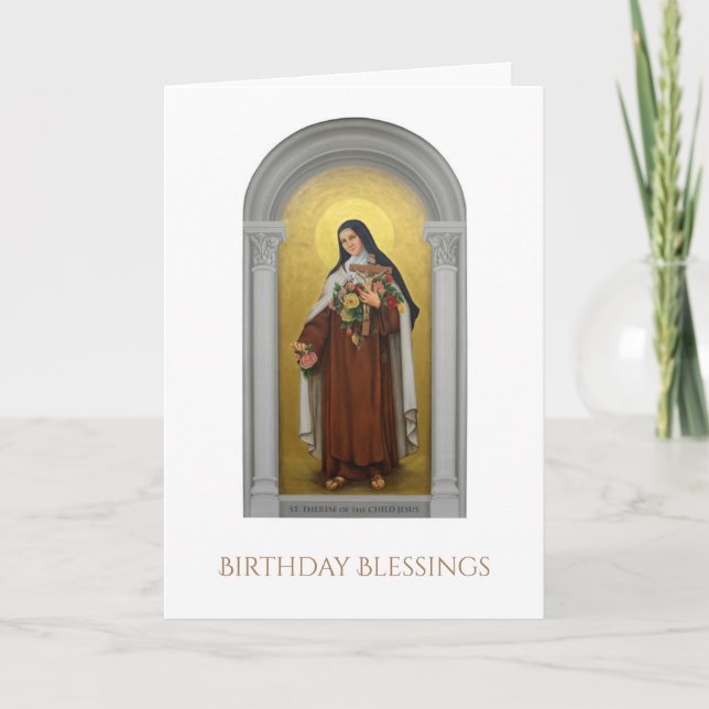 Carmelite Nonnen-St. Therese die kleine Blume Karte (Vorderseite)