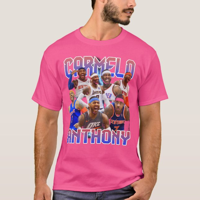 Carmelo Anthony Retro Collage T-Shirt (Vorderseite)