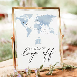 CARMEN Blue Travel Themed Luggage Drop Off Poster