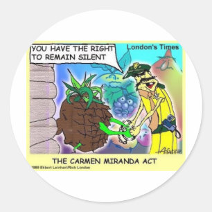 Carmen Miranda lustige Geschenke und Sammlerstücke Runder Aufkleber