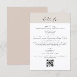 CARMEN Passport Style Wedding QR Details Card Einladung