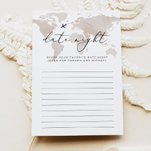 CARMEN Reisedatum Night Ideas Bridal Game Card Einladung