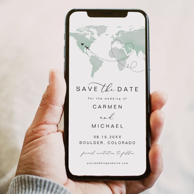 CARMEN Reiseziel Green Map Save the Date Einladung (Von Creator hochgeladen)