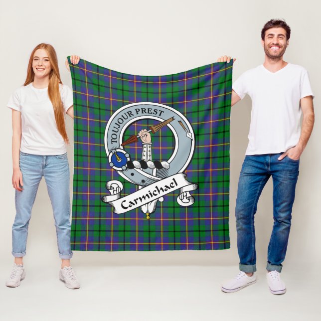 Carmichael Clan Abzeichen Tartan Kariert Fleecedecke (Beispiel)