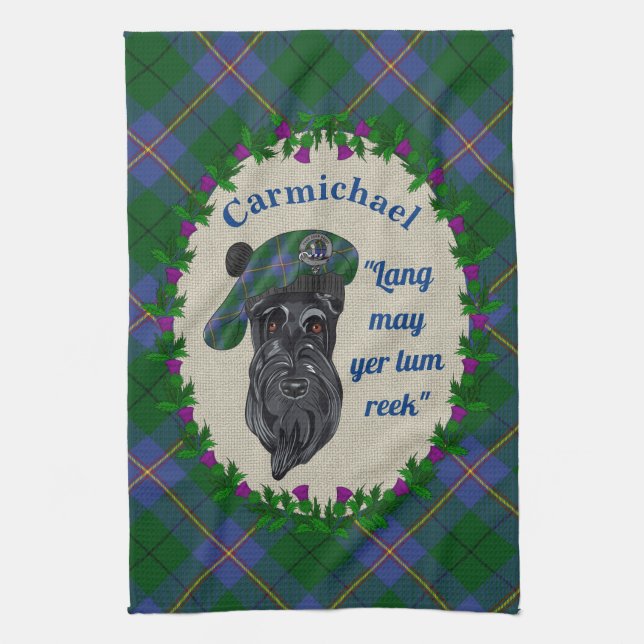 Carmichael Scottie Chien serviette de cuisine (Vertical)