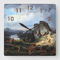 Carmiencke - Western Landscape Bear Square Wall Cl